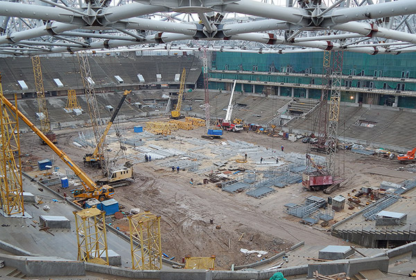 Строительство стадиона «Открытие Арена»